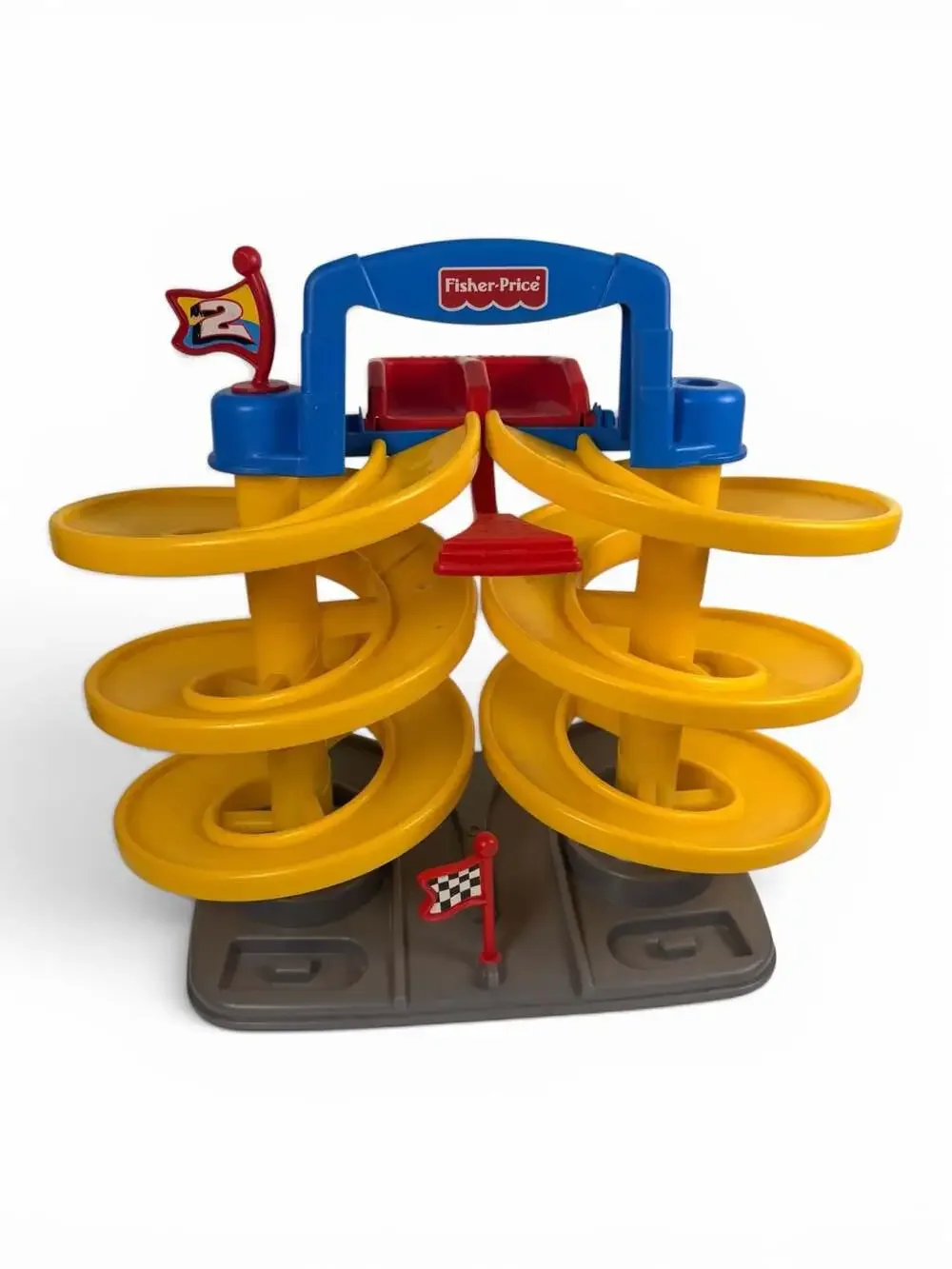 Vintage 1997 Fisher-Price Spin-Around Racing Ramp Toy Model 72876